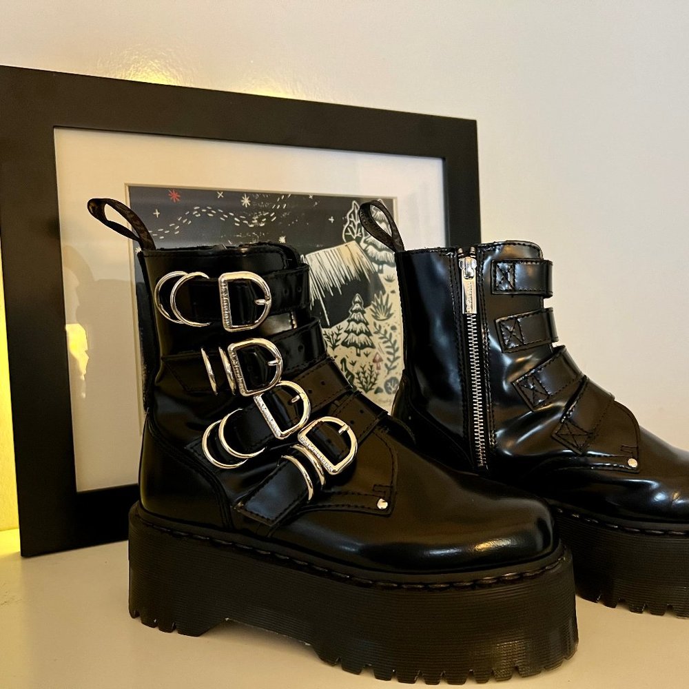 Dr. Martens Black Max Hardware Jadon Boots - US Size 6, Discontinued
